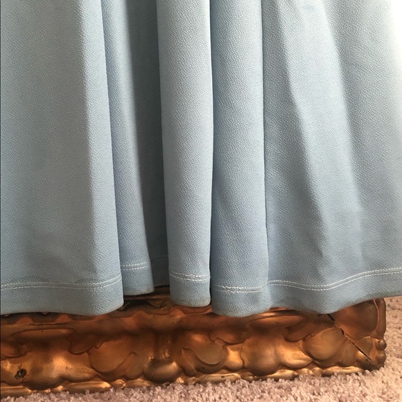 Birdy Grey Ash cowl neck crepe dress in dusty blue - Picture 5 of 6